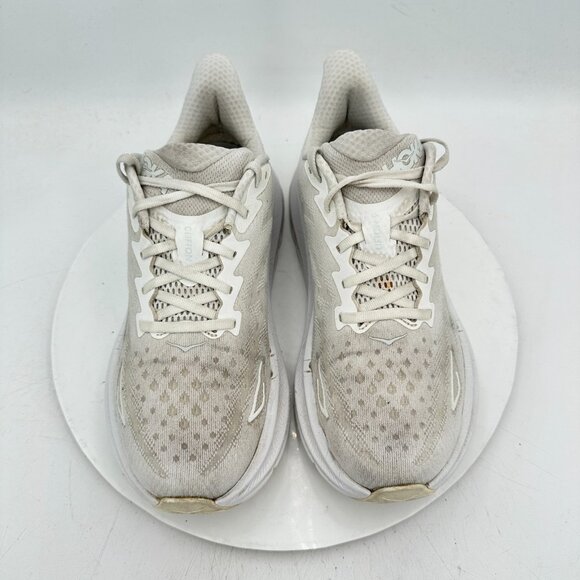 Hoka One One Clifton 9 Low Women Size 9B 1127896-WWH Triple White Running Shoes - Picture 3 of 11
